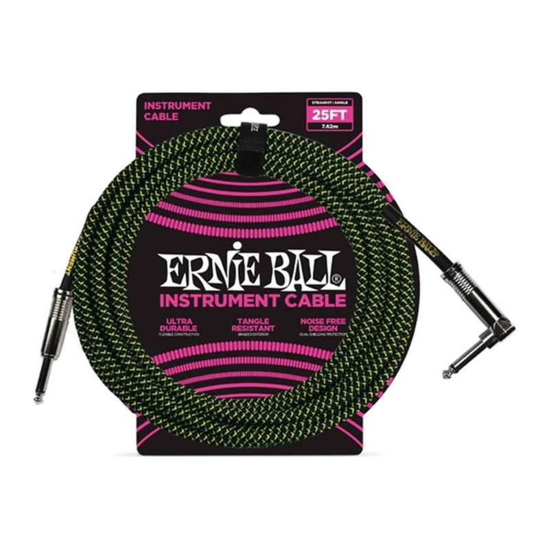 ERNIE BALL 6066 CAVO STRUMENTO NERO/VERDE