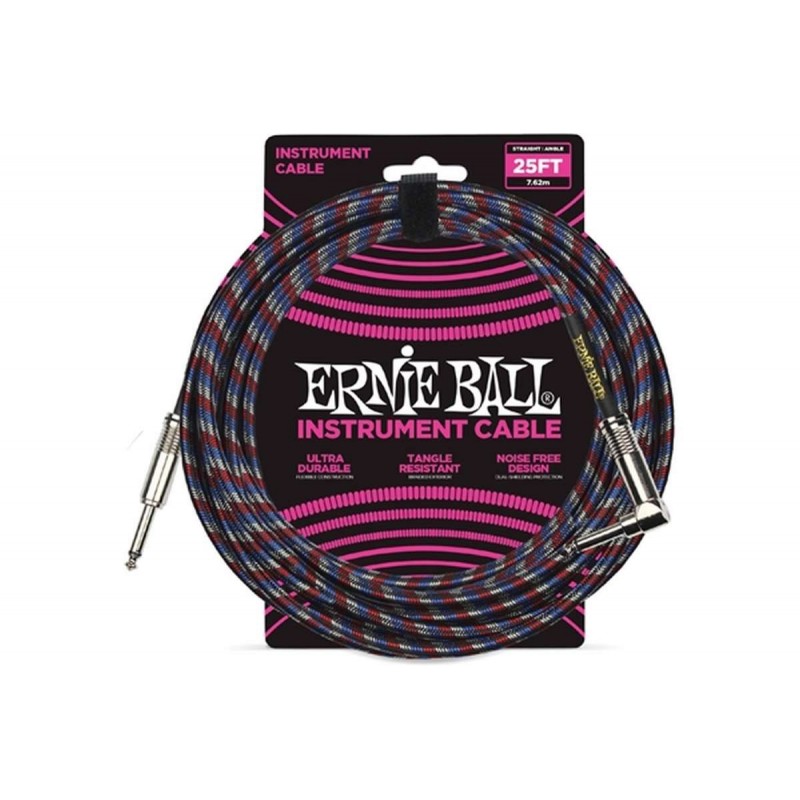 ERNIE BALL 6063 CAVO STRUMENTO NERO/ROSSO/BIANCO