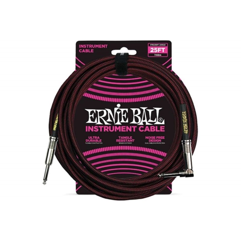 ERNIE BALL 6062 CAVO STRUMENTO NERO/ROSSO