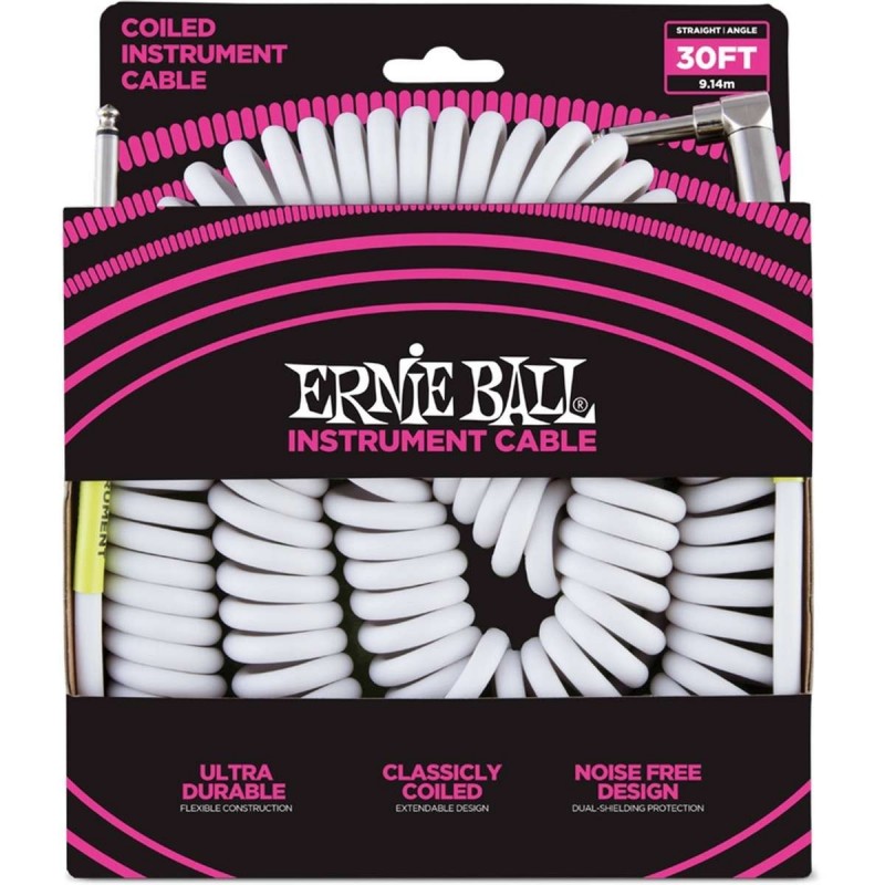 ERNIE BALL 6045 SPIRALE 9M BIANCO CAVO JACK