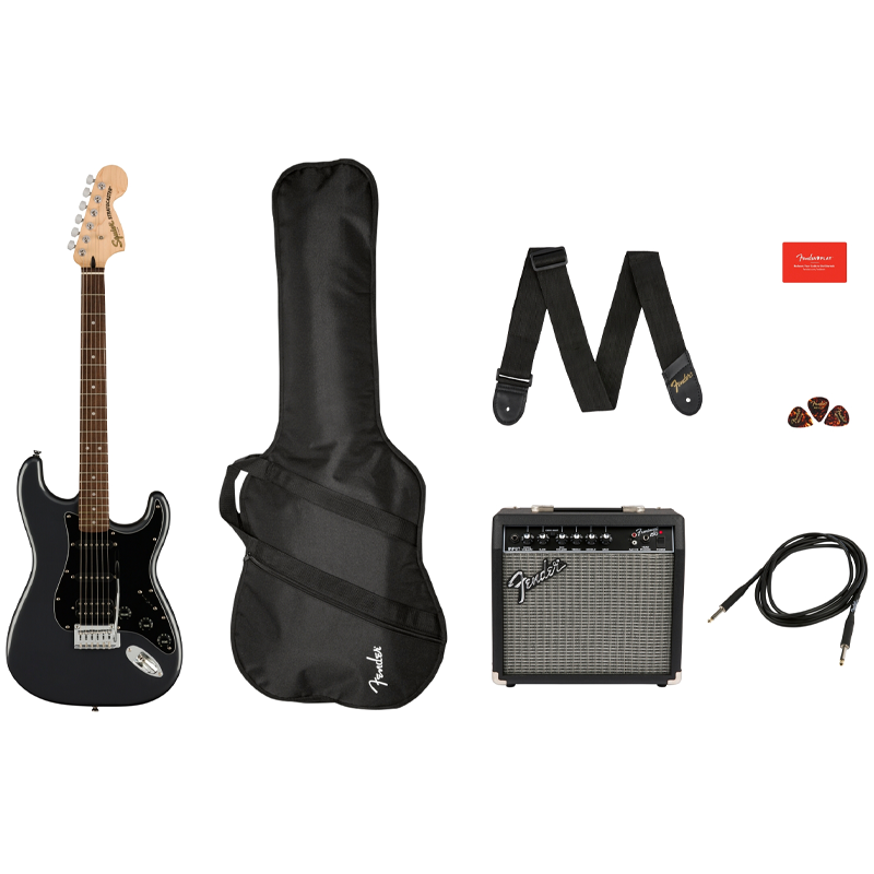 Fender Affinity Series Stratocaster Hss Pack Charcoal Frost Metallic