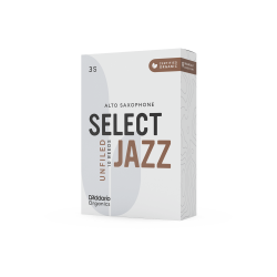 D'Addario Organic Select Jazz Unfiled Sax Alto 3 Soft