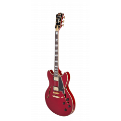 D'angelico Excel DC Trans Cherry Con Stop-Bar Tailpiece