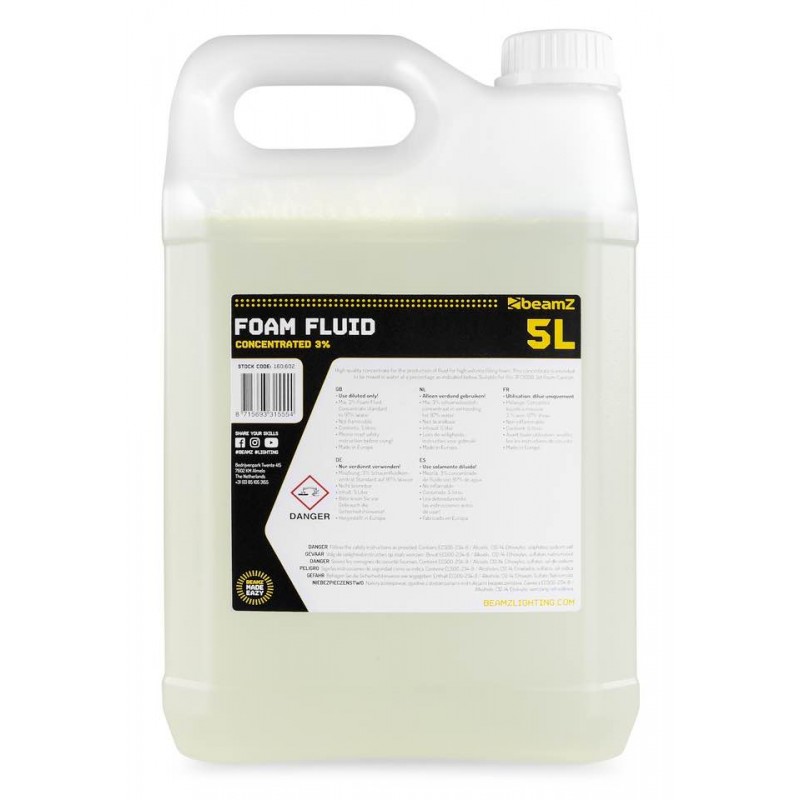 Beamz FFL5 Foamfluid 5L Concentrate 3%