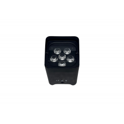 Kyros 8 LED Par 6x18W 6in1 Wifi + Batteria UV In Flight Case Ricaricabile