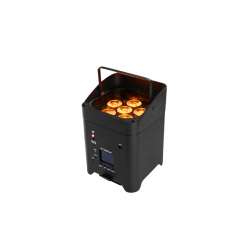 Kyros 8 LED Par 6x18W 6in1 Wifi + Batteria UV In Flight Case Ricaricabile